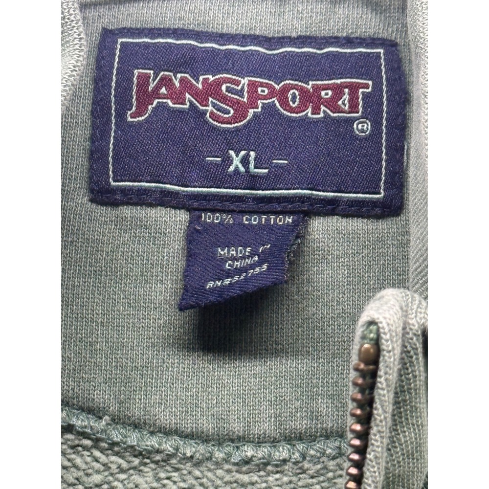 Jansport Zip Sweatshirt Mens XL Green Good Minor League Baseball Graphic - Picture 2 of 4